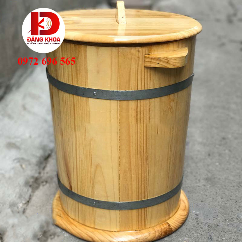 Thùng đựng gạo bằng gỗ 30kg - sản phẩm chuẩn chất lượng TRONGDANGKHOA